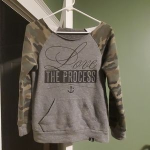 Flag Nor fail off the shoulder sweatshirt